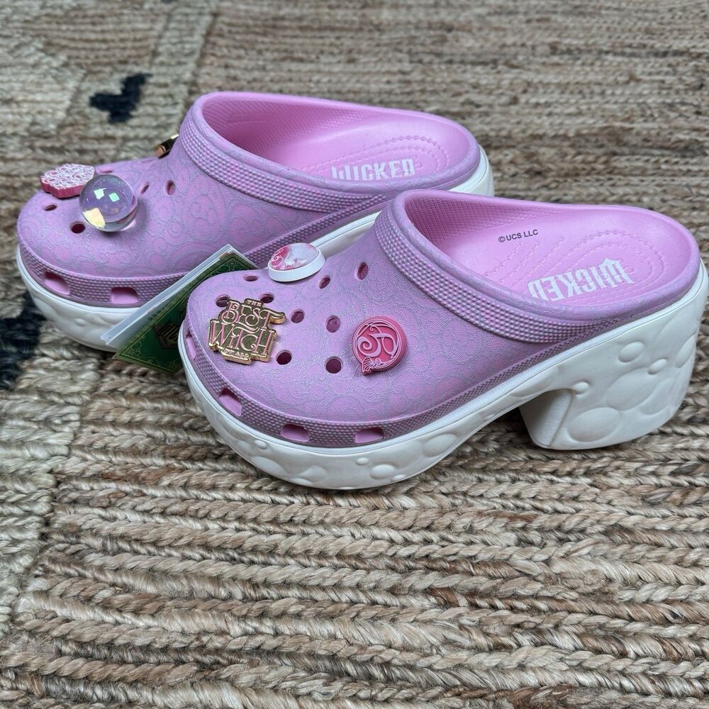 NWT Crocs Wicked Glinda Siren Clog Women's Size M6/W8 Fancy Pink New With Tags - Picture 2 of 7